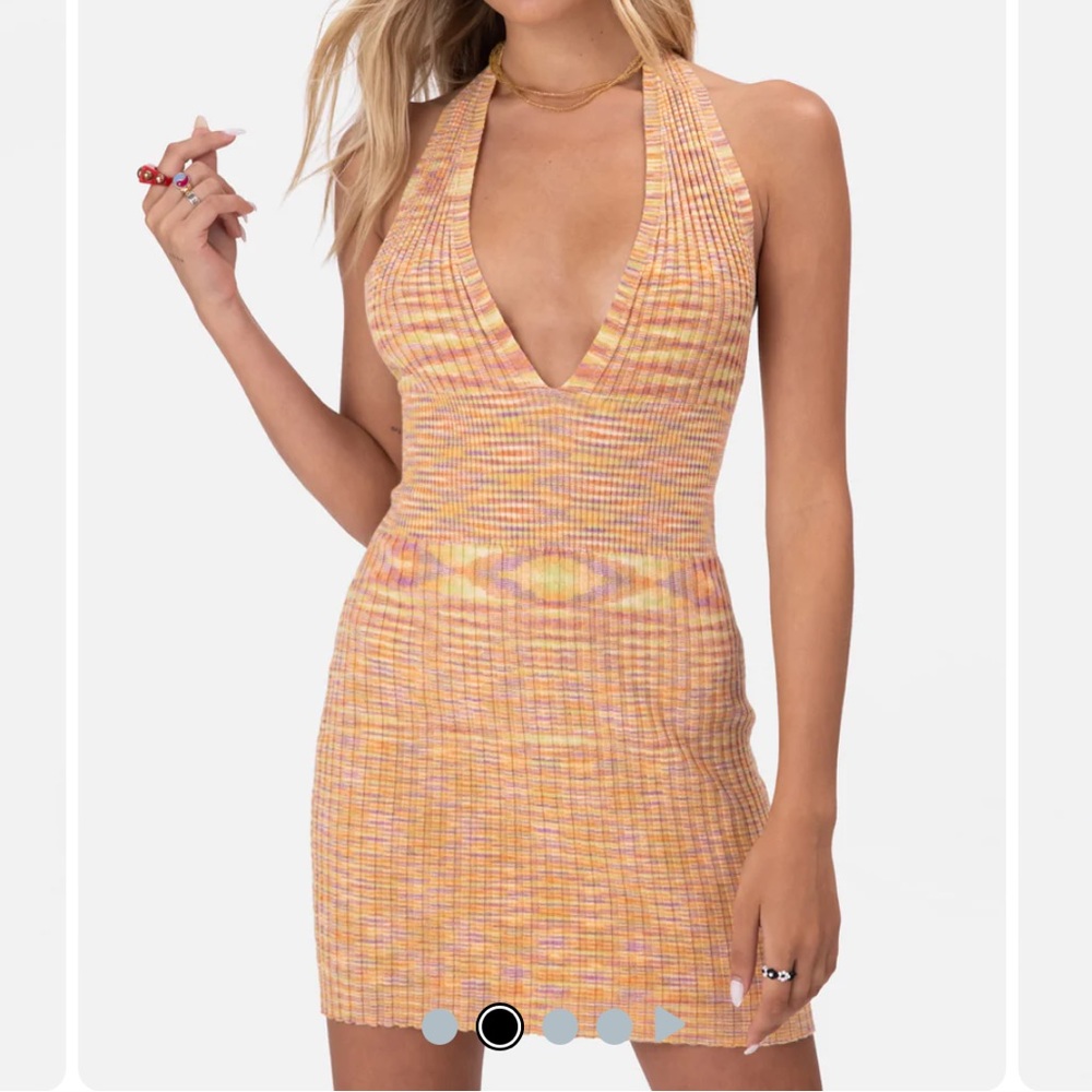 Adika Lima Rib Knit Halter Dress